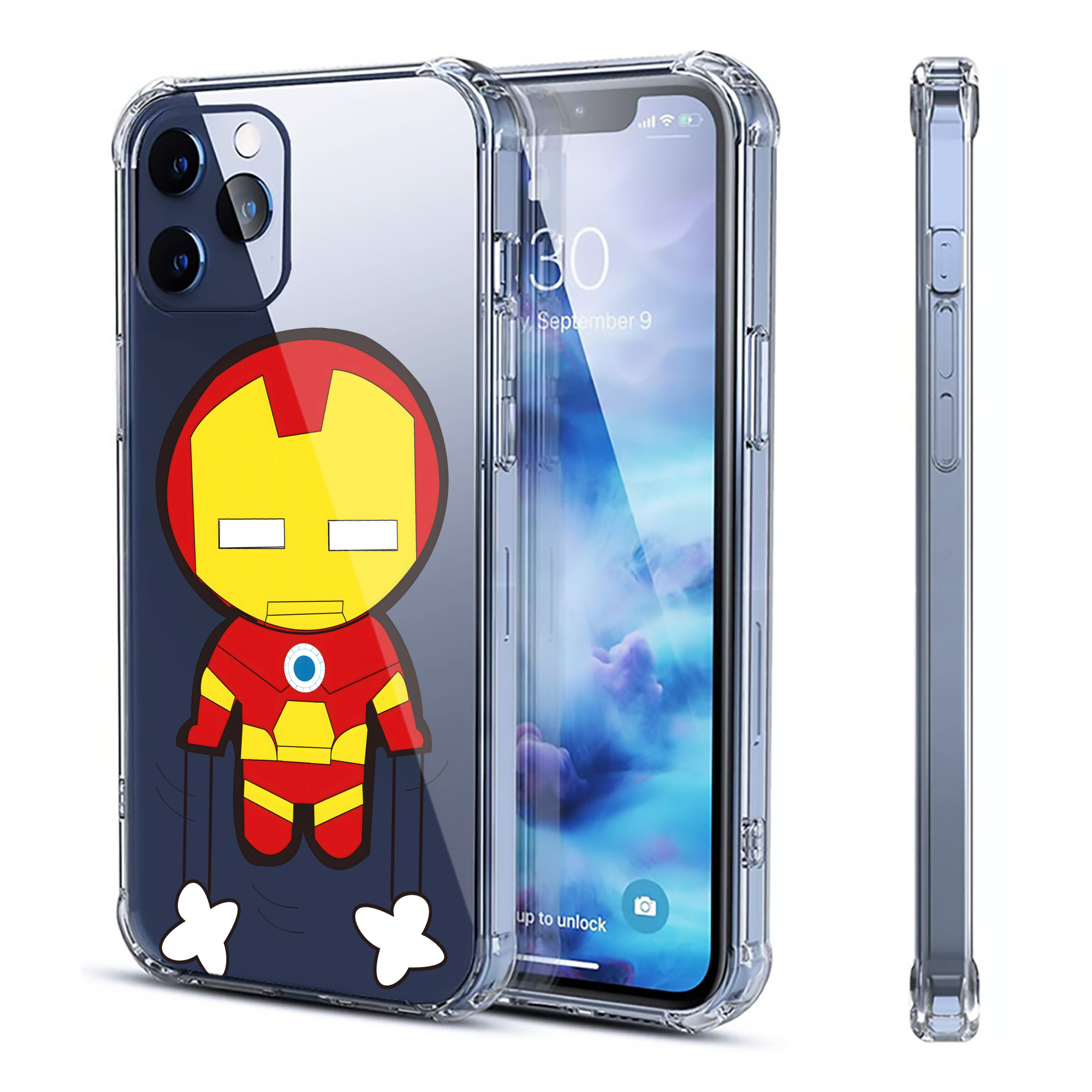 （画像用） アベンジャーズ The Avengers 【iPhone 12シリーズ対応】透明スマホケース（クリアソフトケース）